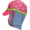 Playshoes Casquette enfant, protection UV, fille, Fleur, rose