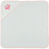 HAT &   CO-hupullinen kylpypyyhepöllö valkoinen 75 x 75 cm