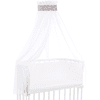 babybay Ciel de lit taupe Étoiles blanc, 200 x 135 cm
