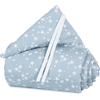 babybay® Nestchen Piqué Mini/Midi azurblau Sterne weiß 157 x 25 cm