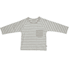 EBI & EBI Fairtrade Langarmshirt beige melange stripes