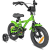PROMETHEUS BICYCLES® Bicicleta para niños 12''verde negro Green Hawk con ruedines