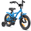 PROMETHEUS BICYCLES® Bicicleta para niños 14" azul-negro Hawk con ruedines