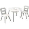 KidKraft® Ensemble table 2 chaises enfant bois, blanc/gris 26166
