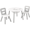 KidKraft® Okrągły stolik z 2 krzesełkami, biały/szary
