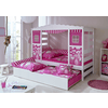 TiCAA Łóżko Domek Konik + dodatkowe łóżko, różowy

