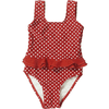 Playshoes Costume intero con protezione UV pois rosso