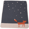 DAVID FUSSENEGGER Couverture bébé renard étoiles gris 70x90 cm