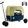 BEACHTREKKER Wózek do ciągnięcia, składany- LiFe, z hamulcem i daszkiem, niebieski