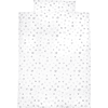 Alvi® Parure de lit enfant étoiles gris argenté exclusif 100x135 cm