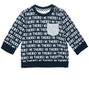Feetje Sweatshirt Hi There marine gemustert