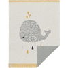 LÄSSIG Coperta in maglia per neonati, Little Water Whale 75 x 100 cm