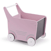 CHILD HOME Carrito andador de madera rosa