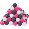 knorr toys® Bälleset Ø 6 cm - 100 Bälle creme, grey, rose