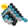 knorr® toys Balles pour piscine à balles Ø 6 cm grey/cream/light blue 100 pièces