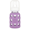 LIFEFACTORY Glazen babyfles lavendel 120 ml
