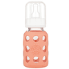 lifefactory Babyflasche aus Glas in cantaloupe 120ml 
