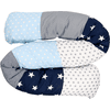Ullenboom Baby-bedslang blauw lichtblauw grijs 160 cm
 