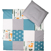 Ullenboom Baby Bettwäsche-Set Waldtiere Petrol 80 x 80 cm + 35 x 40 cm
 