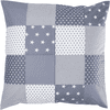 Ullenboom Taie d'oreiller enfant patchwork étoiles grises 80x80 cm