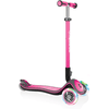 GLOBBER Sparkcykel Globber Elite Deluxe med lysande hjul, rosa