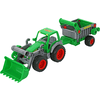 WADER QUALITY TOYS Farmer teknik Traktor med frontskovl og tippetrailer