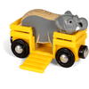 BRIO® WORLD Figurine wagon et éléphant Safari bois 33969