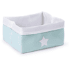 CHILDHOME Aufbewahrungsbox mint, weiß 40 x 30 x 20 cm