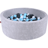 knorr® toys Piscine à balles enfant soft grey, 300 balles crème/gris/bleu clair