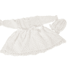 HOBEA Robe de baptême enfant Joahanna bonnet blanc