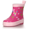 Playshoes  Bota de goma con media caña estrella rosa