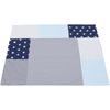 Ullenboom Patchwork Skiftemåtte Betræk  blå lyseblå grå 75x85 cm