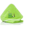 fillikid Koupelová žába s kapucí zelená 75x75 cm 
