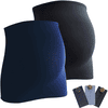 mamaband Bauchband 2er-Pack + 3er Pack Hosenerweiterung schwarz/dunkelblau
