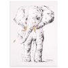 CHILDHOME Elefante dipinto a olio 30 x 40 cm