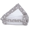 babybay® Reunapehmuste mesh piqué Maxi, laatikkojousi ja Comfort taupe-tähti valkoinen 168x24 cm