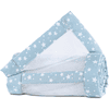 babybay® Nestchen Mesh-Piqué für Maxi, Boxspring und Comfort azurblau Sterne weiß 168x24 cm