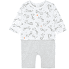 STACCATO Dívčí romper + tričko bílé vzorované 