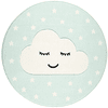 Juego LIVONE y alfombra de niños Los niños aman las alfombras Smile y la nube, menta/blanco, 160 cm
