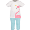 BLUE SEVEN Girls sæt med 2 T-shirt + Capri bukser hvid