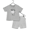 BLUE SEVEN  Baby 2-delige set Milk Shirt + medium Shorts grijs