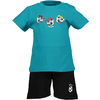 BLUE SEVEN Boys 2er Set T-Shirt + Capri Hose Lagune