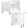 roba Chambre bébé duo lit commode Mick bois 70x140 cm