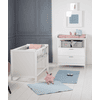 roba Chambre bébé duo lit commode Hamburg tiroirs bois blanc 60x120 cm