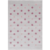 Tappeto LIVONE gioco e tappeto per bambini Happy Rugs Confetti argento-grigio/rosa, 120 x 180 cm