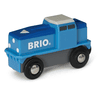 BRIO® WORLD Figurine locomotive de fret à piles bleue 33130