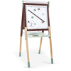 Janod® Tableau magnétique enfant à craie réglable bois, brun/turquoise