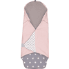 ULLENBOOM® Couverture bébé enveloppante rose gris 98x98x2 cm
