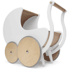 Kinderfeets®Carrito de muñecas blanco madera