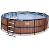 EXIT Wood Pool ø450x122cm suodatinpumpulla, ruskea
